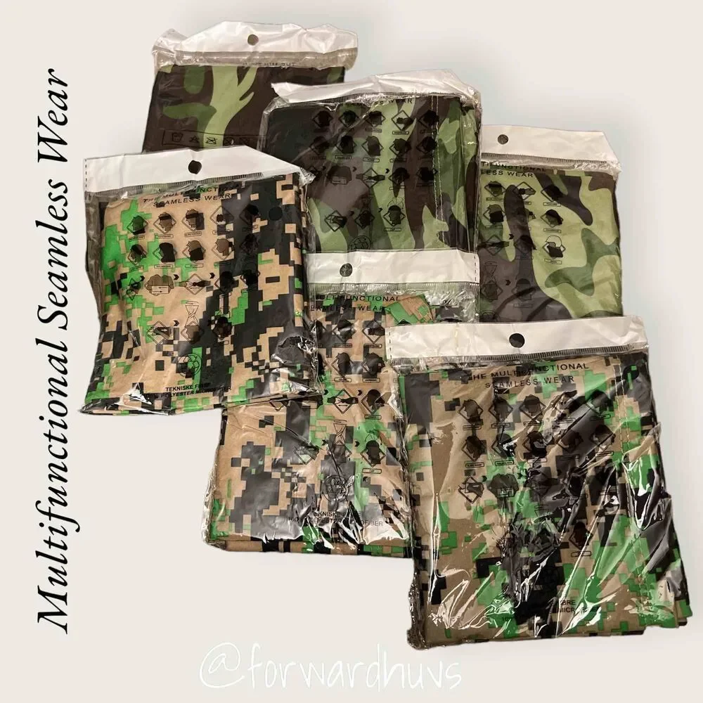 Breathable Polyester Microfiber Multifunctional Seamless bandana - 6 Pack (NEW)